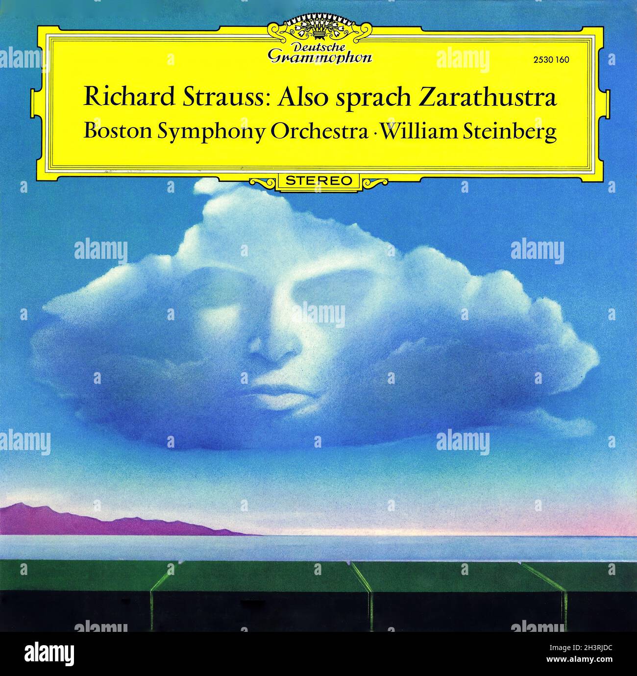 Strauss Also Sprach Zarathustra - Steinberg Deutsche Grammophon 1 - Classical Music Vintage Vinyl Record Stock Photo