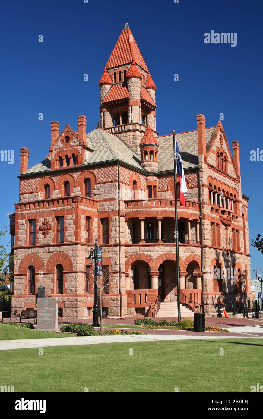 Historic Hopkins County Courthouse in Sulphur Springs, Texas Stock