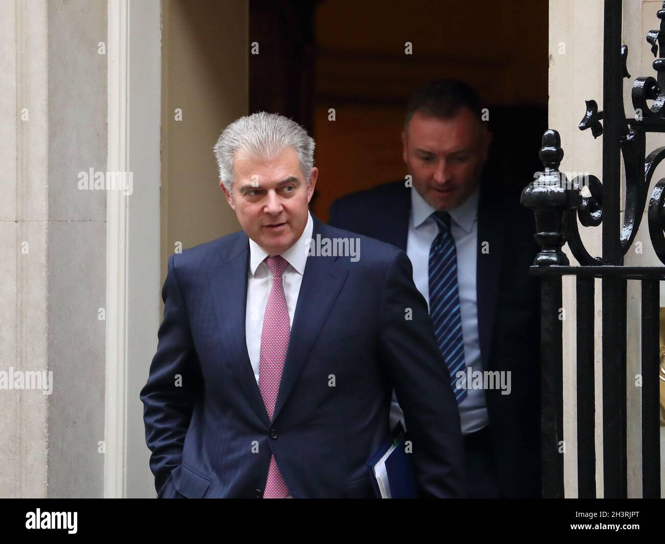 Northern Ireland Secretary Brandon Lewis leaving Downing Street No 10