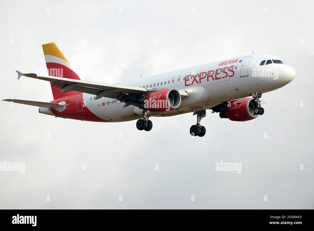 Airbus A320 plane of the Spanish company Iberia Express 