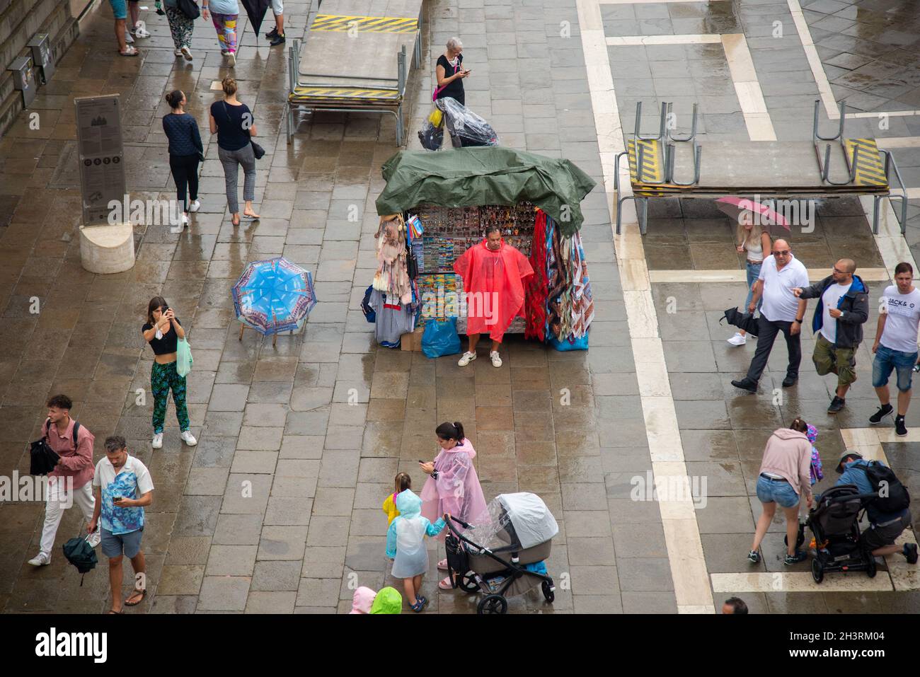 San Marco square at a rainy day, Venice, Italy Stock Photo