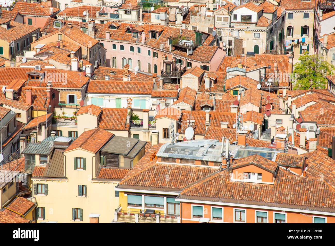 aerial view of rooftops of Venice, Italy Stock Photo - Alamy