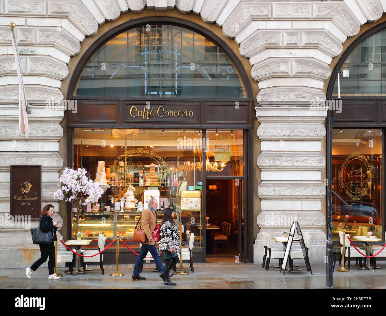 Caffe Concerto coffee shop in Regent Street, London, UK Stock Photo