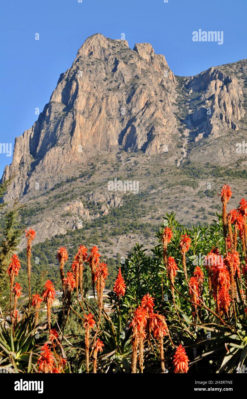 Mountains near Polop / Benidorm, Alicante - Spain Stock Photo