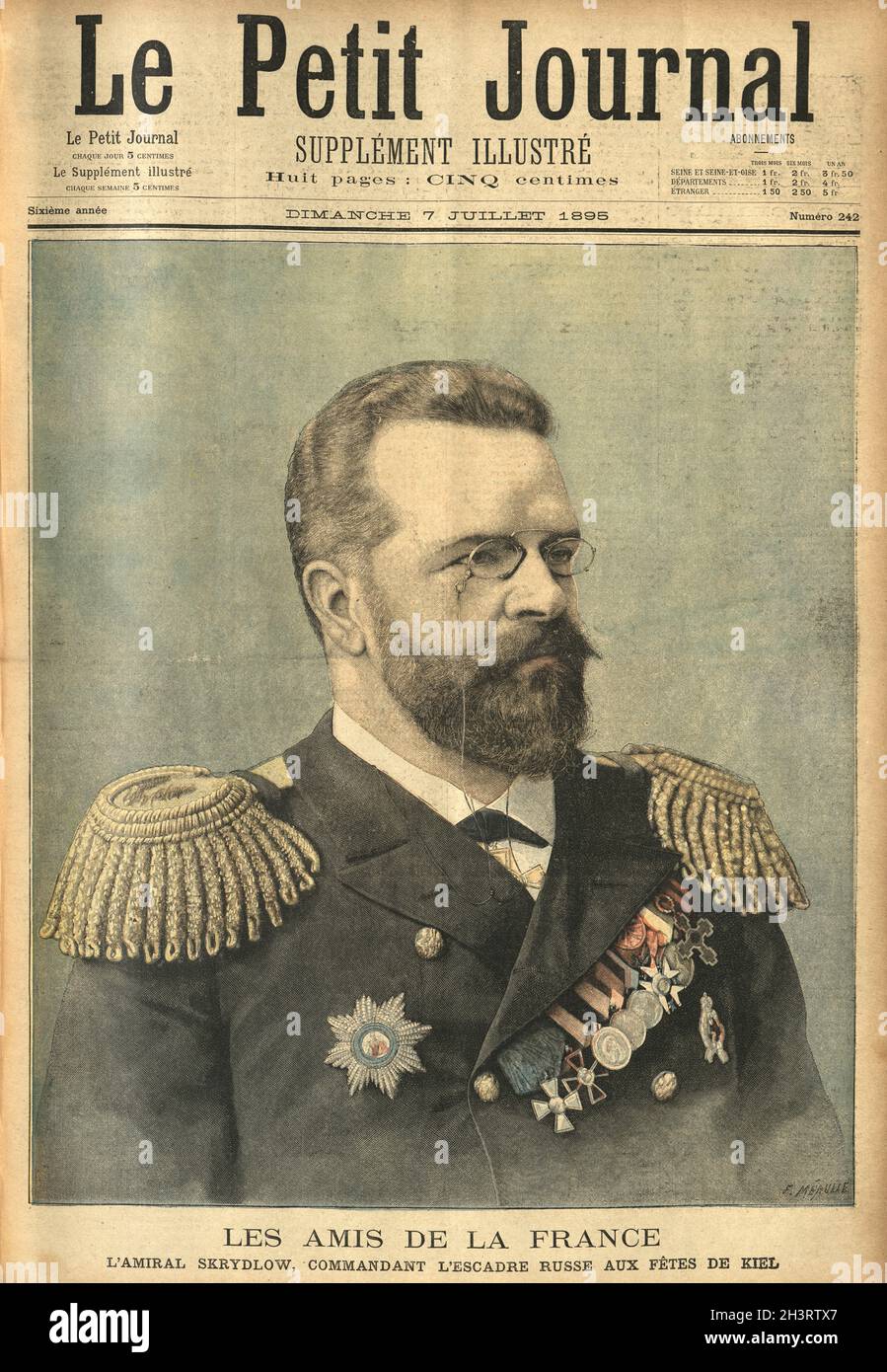 Nikolai Illarionowitsch Skrydlow, Russian navy admiral, 19th Century Stock Photo