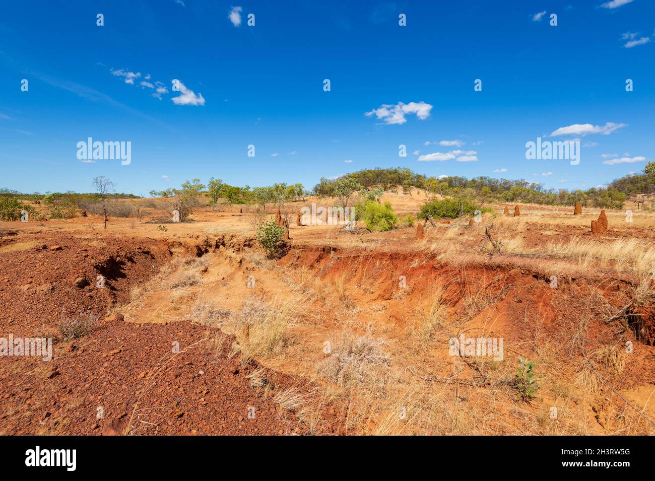 Water erosion in a gully along the remote Buchanan Highway, Northern