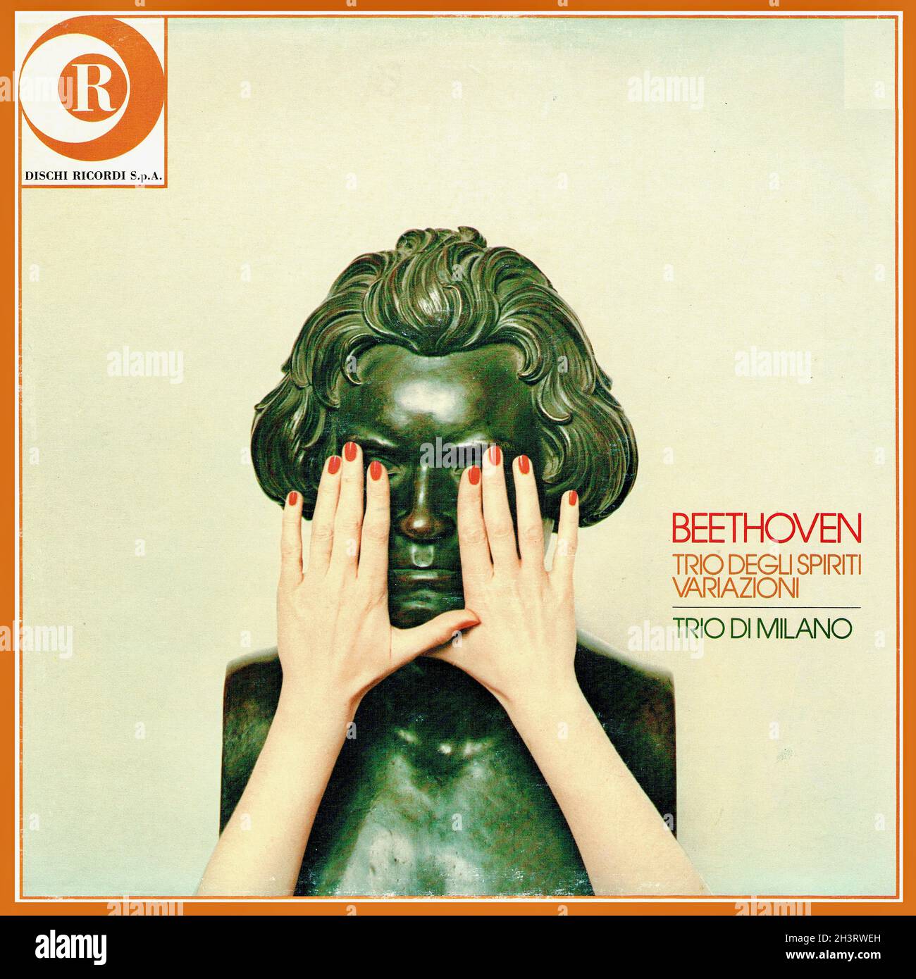 Beethoven Trio in D â€¢ Variations op 121a - Trio di Milano  Dischi Ricordi 1 - Classical Music Vintage Vinyl Record Stock Photo