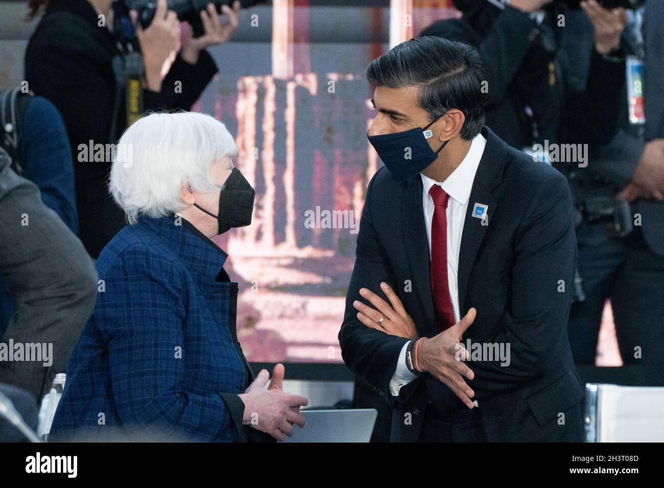 Roma Rishi Chancellor of the Exchequer Rishi Sunak during the G20 summit in Rome ...