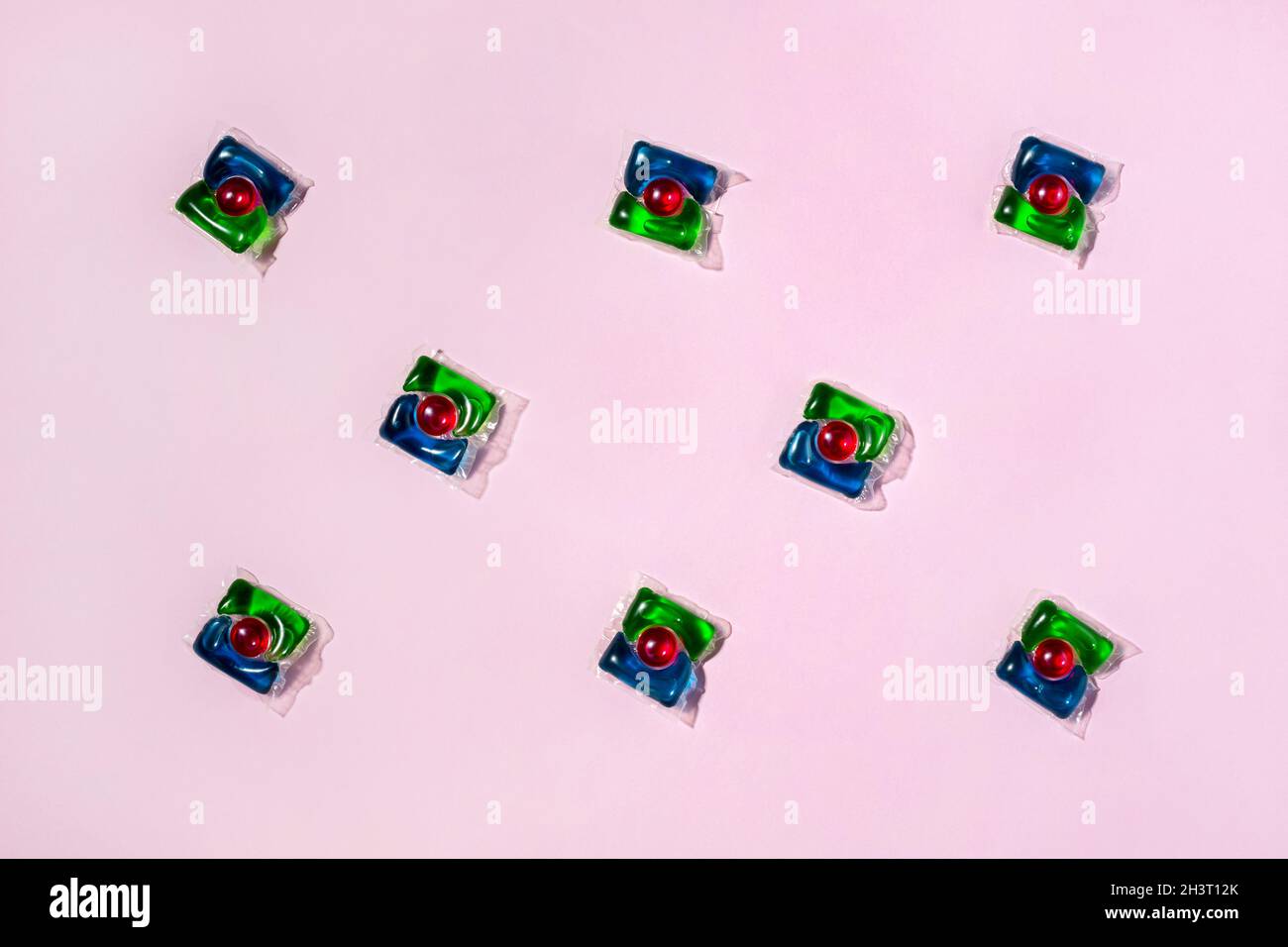 Colorful laundry capsules. Stock Photo