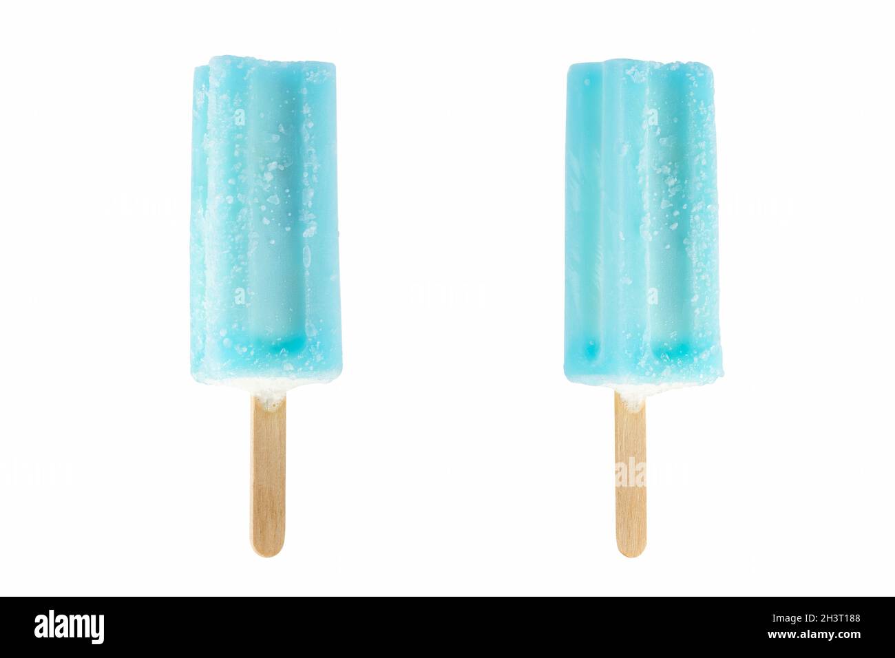 Light blue ice lolly isolated Stock Photo