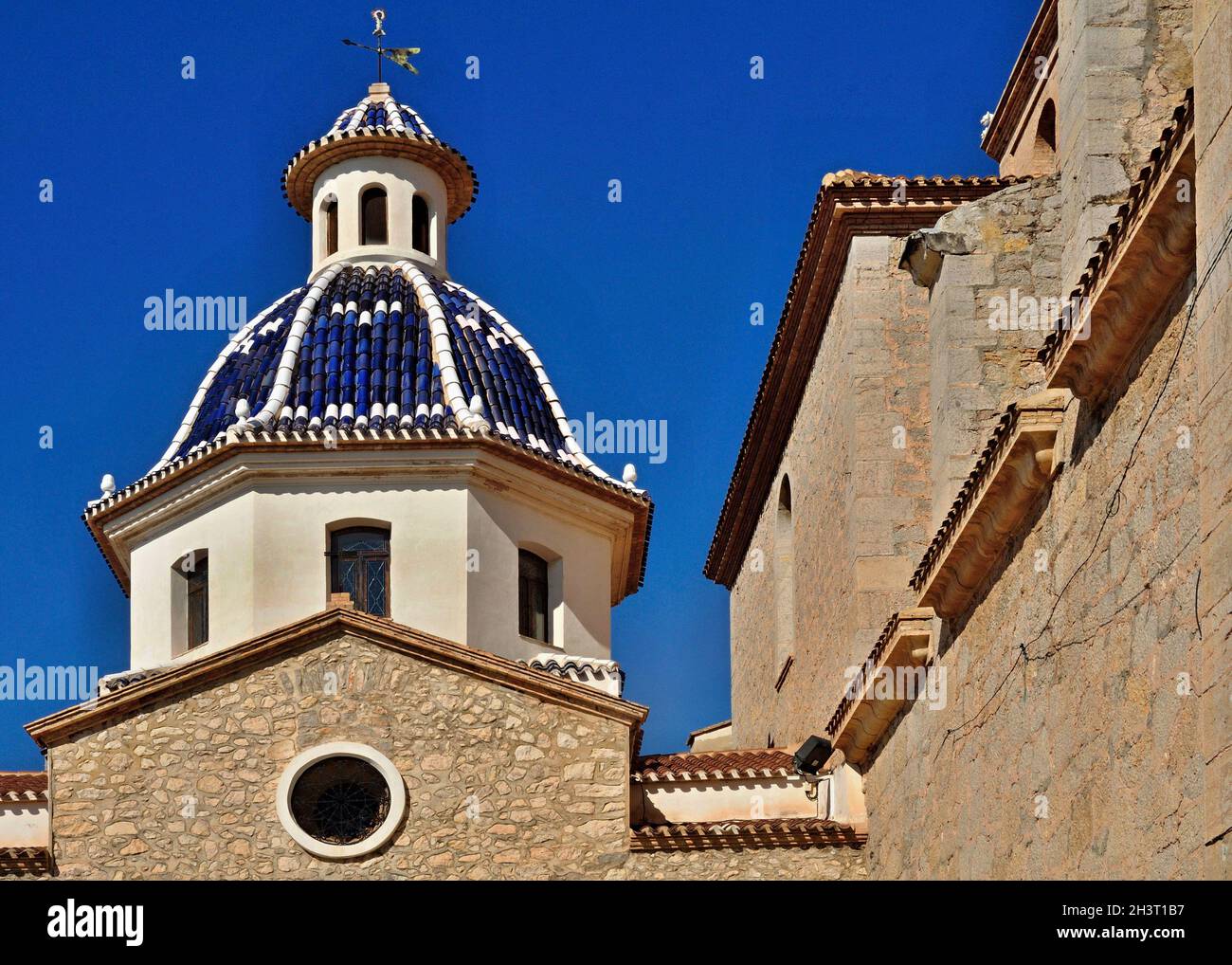 Historic Altea Cathedral, Alicante - Spain Stock Photo