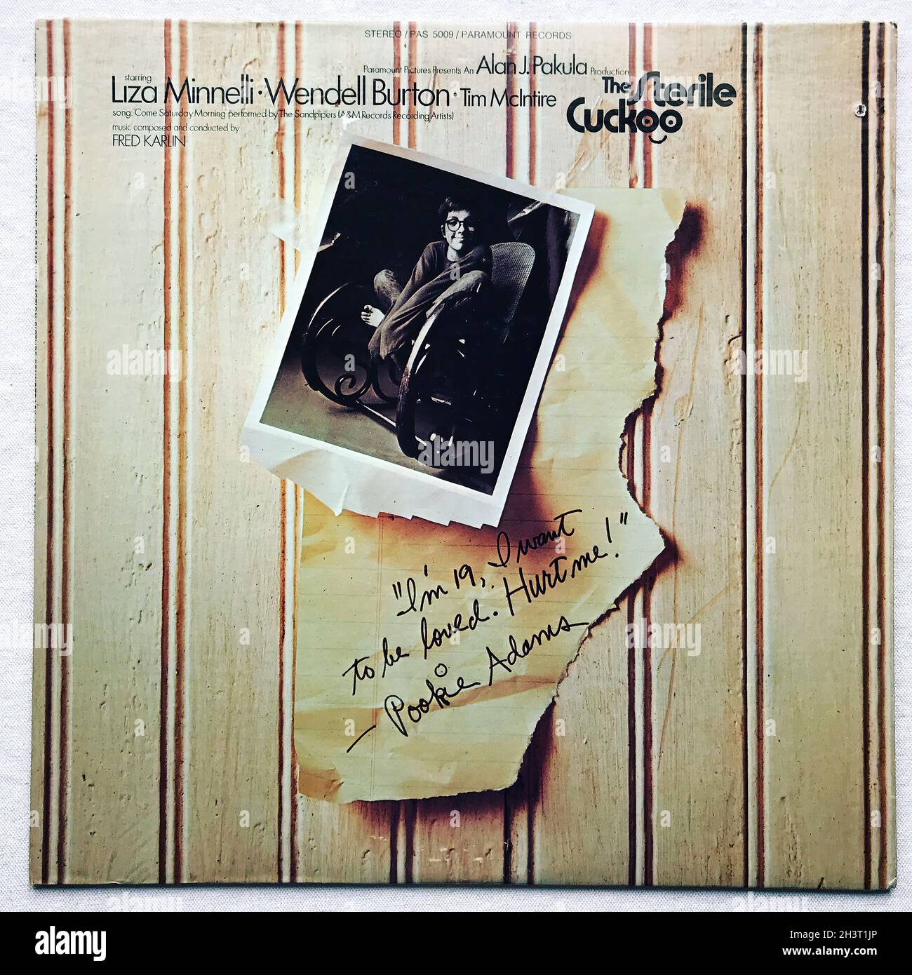 The Sterile Cuckoo (1969) Lp - Original Vinyl Record Stock Photo