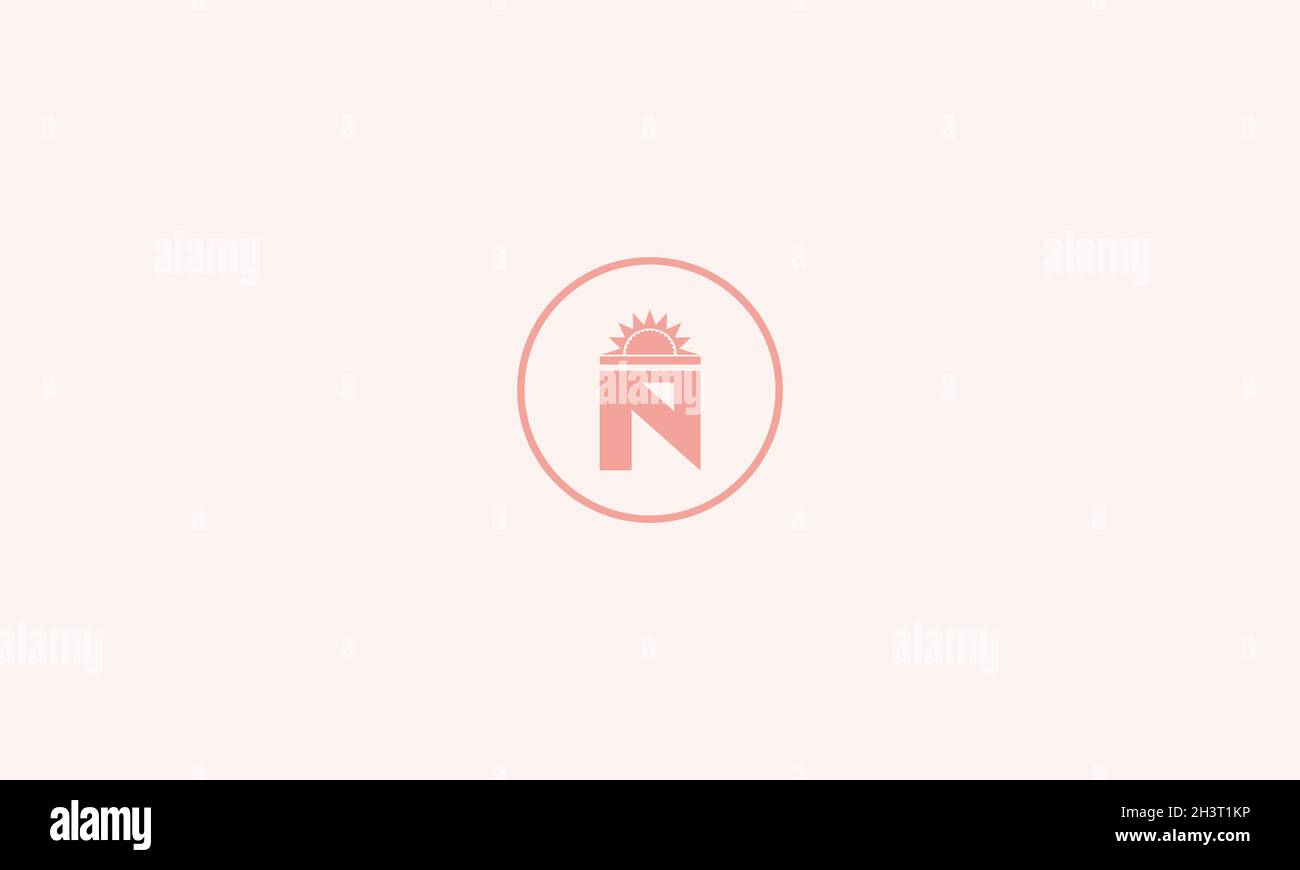 LETTER N LOGO DESIGN WITH NEGATIVE SPACE EFFECT FOR ILLUSTRATION USE ...