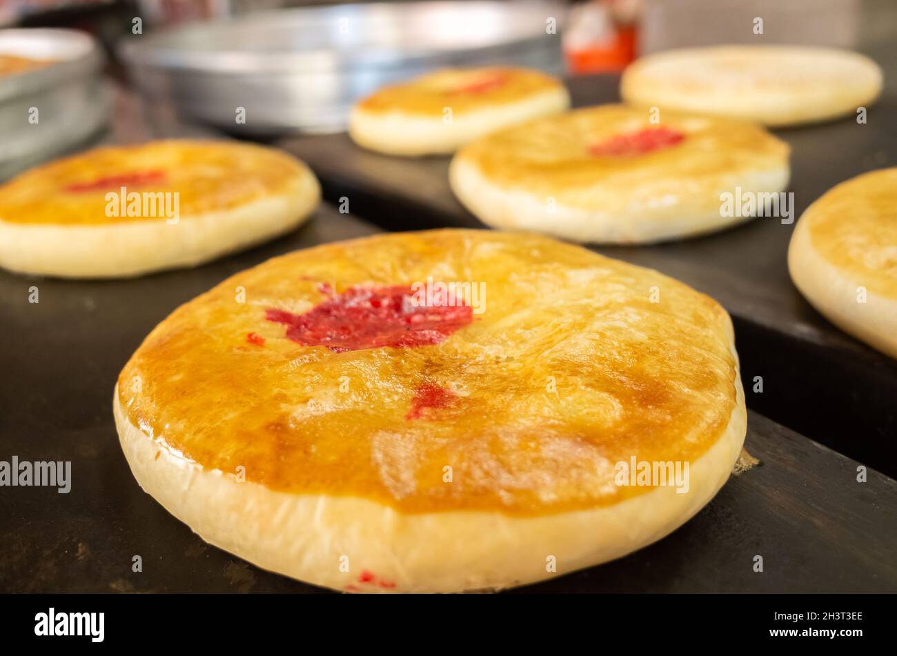 Taiwanese traditional flat cake Stock Photo