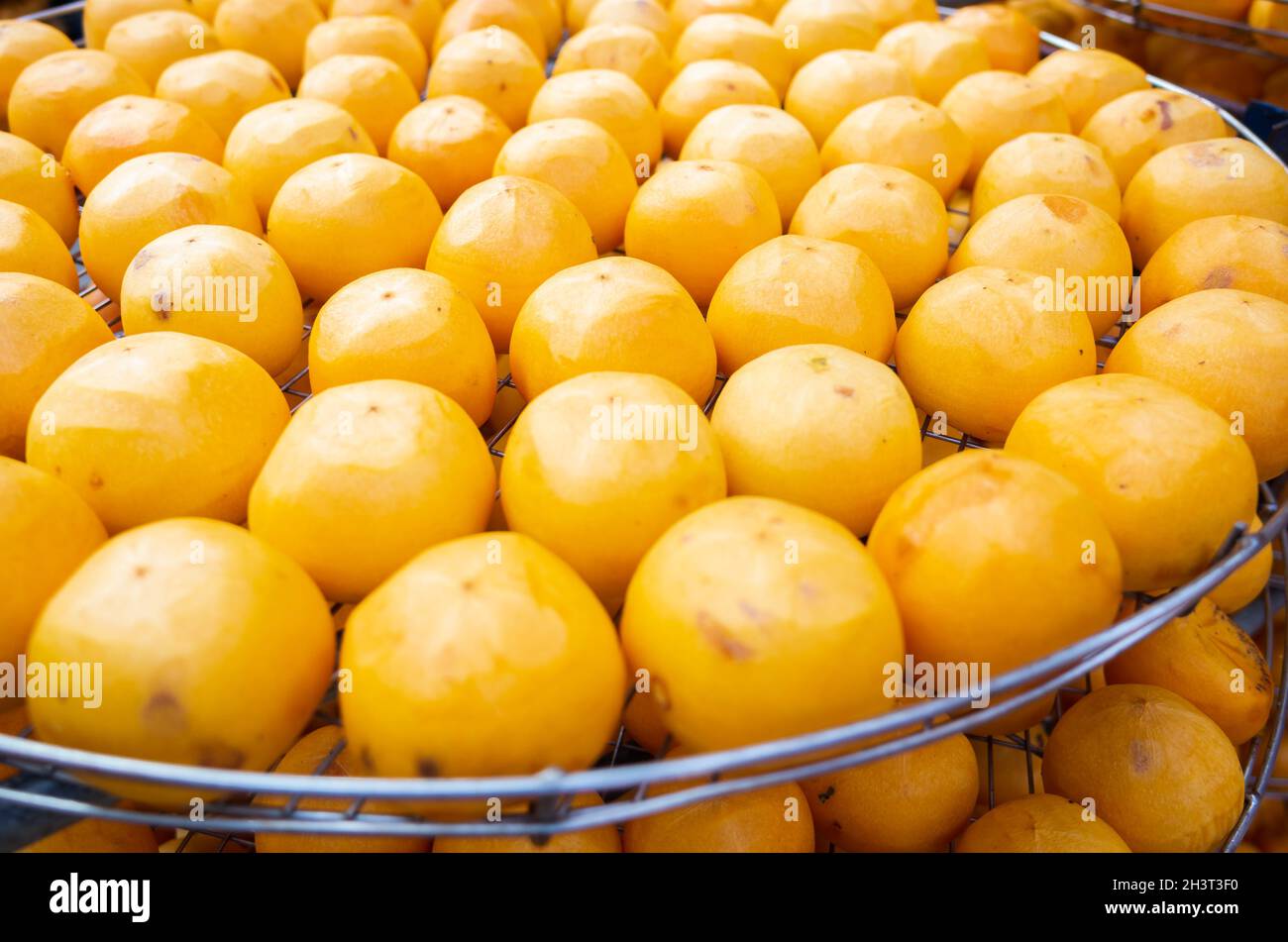 Dried Up Persimmon Under The Sun Stock Photo Alamy