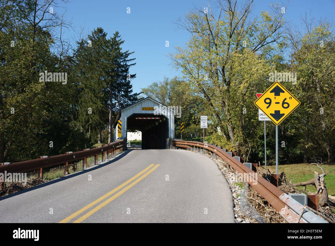 Ephrata, PA, USA October 20, 2021 Keller’s Mill Bridge is a 74 feet
