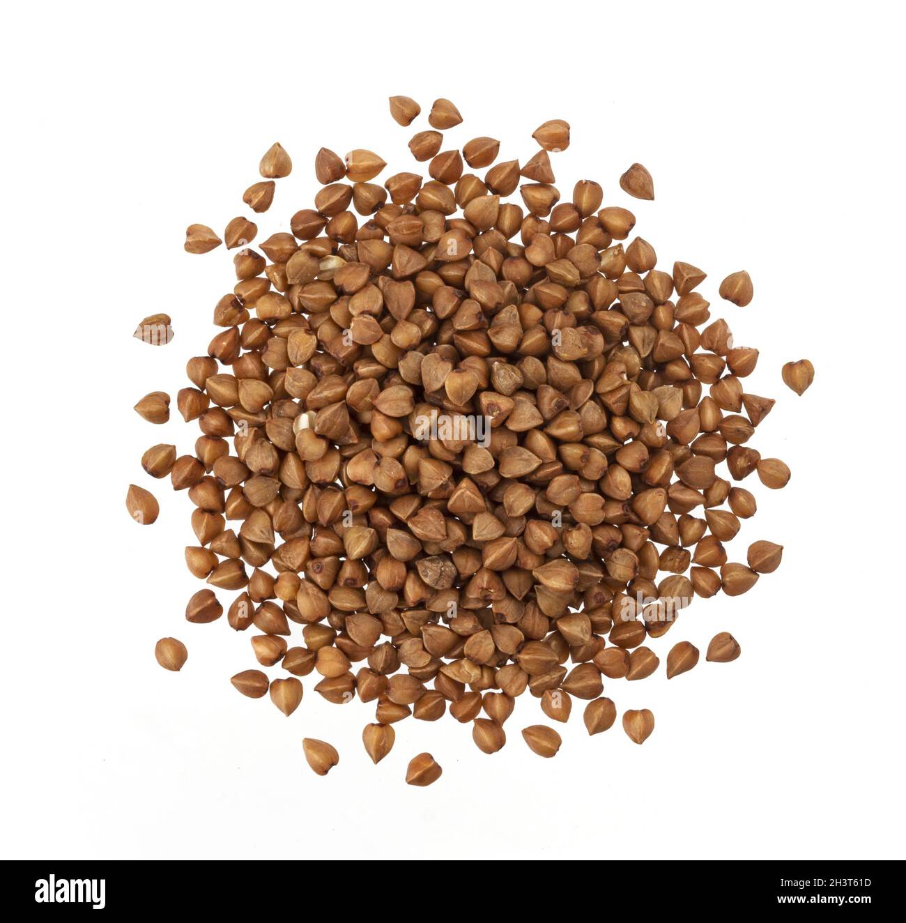 Pile of buckwheat seeds isolated on white, top view Stock Photo Alamy