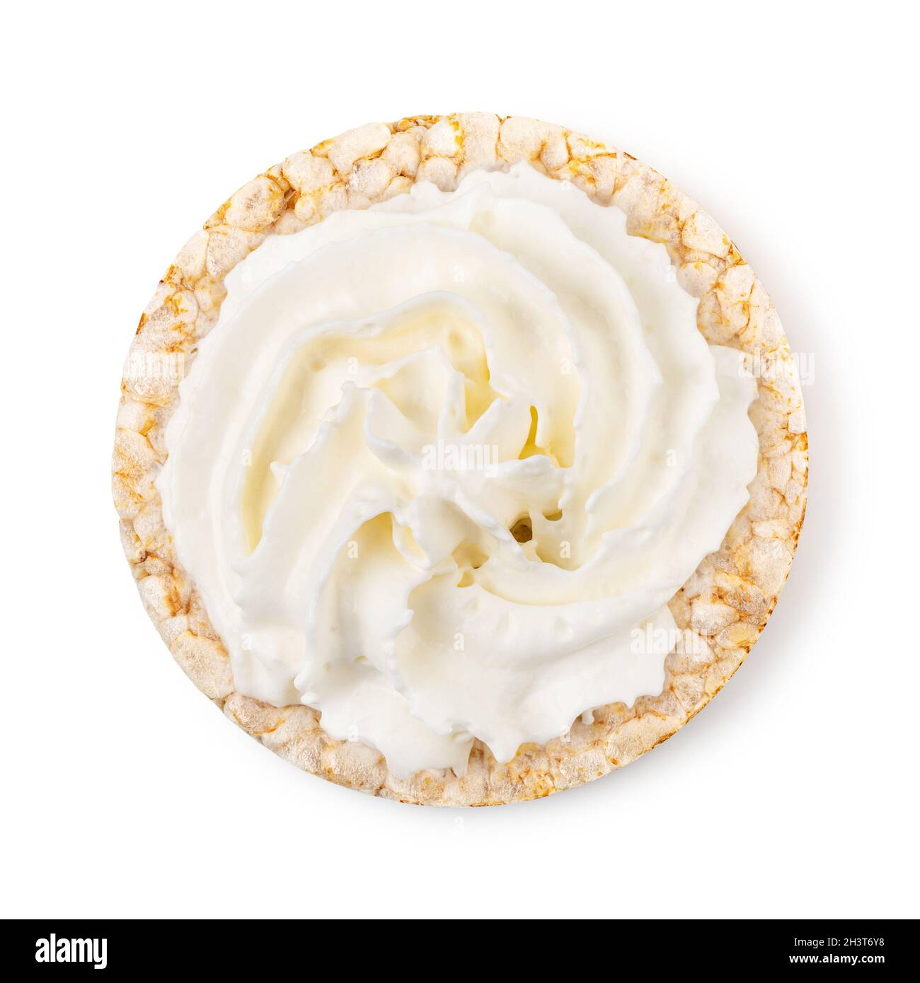 Rice cakes with cream cheese Stock Photo Alamy