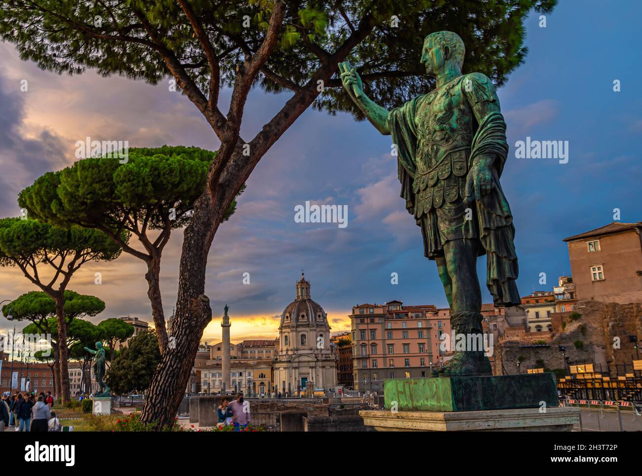 Rome the viale dei fori imperiali and the colosseum two thousand