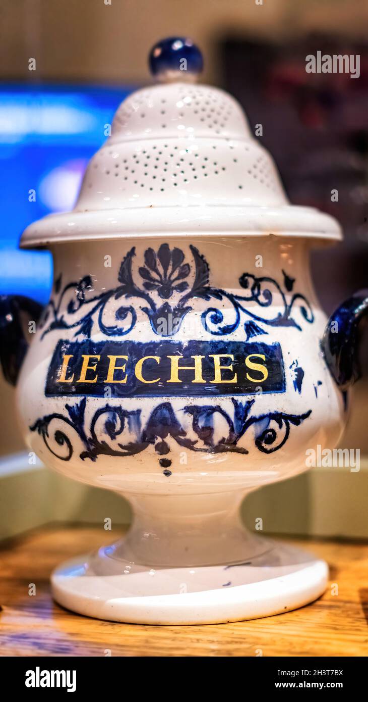 Antique Leech Jar Stock Photo Alamy