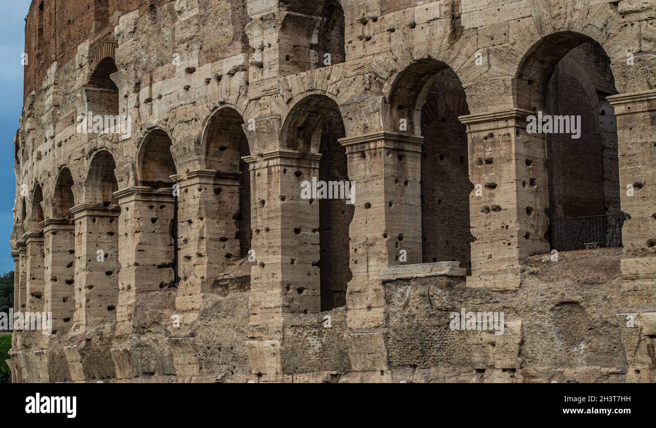 Rome the viale dei fori imperiali and the colosseum two thousand