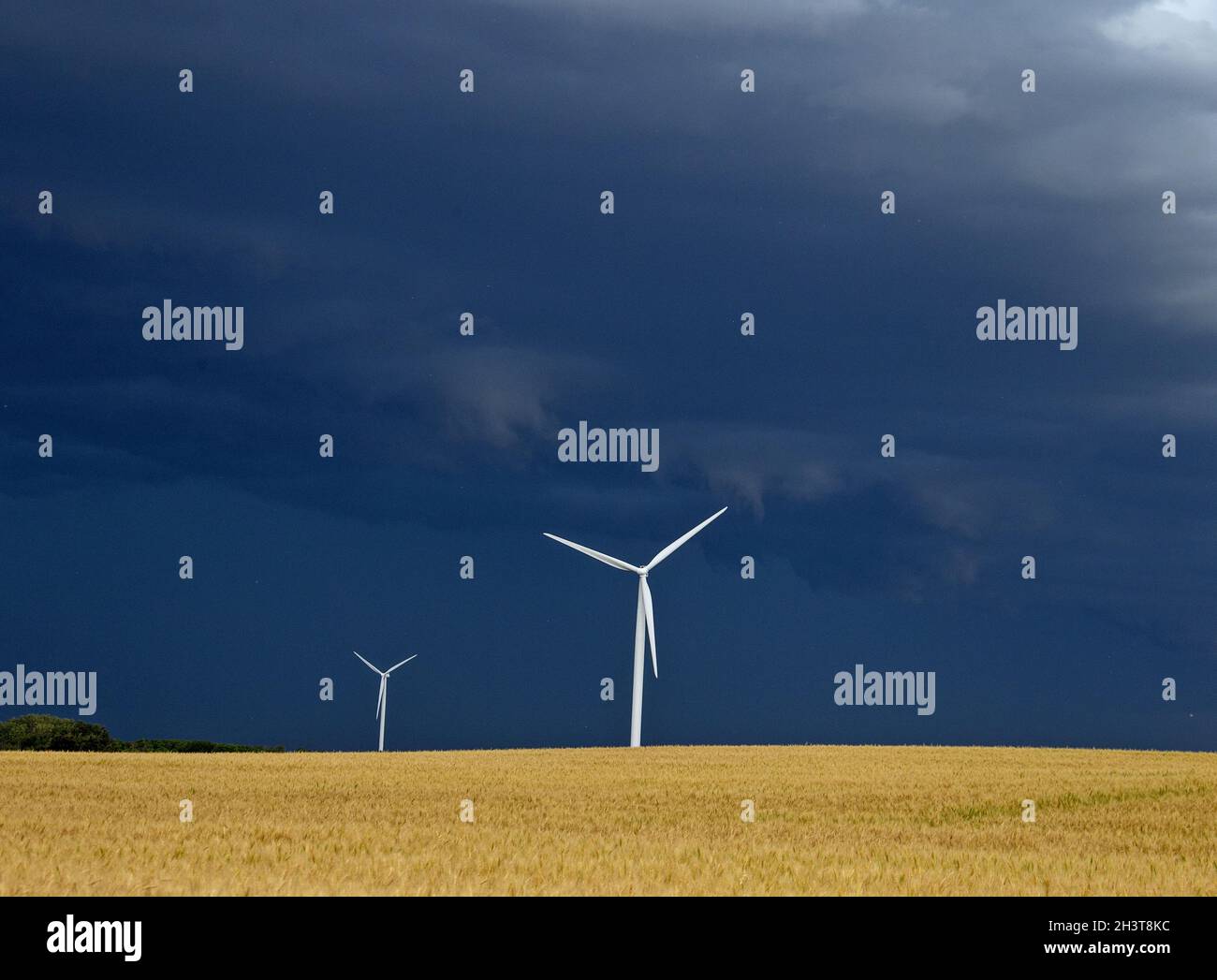 Prairie Storm Clouds Canada Stock Photo