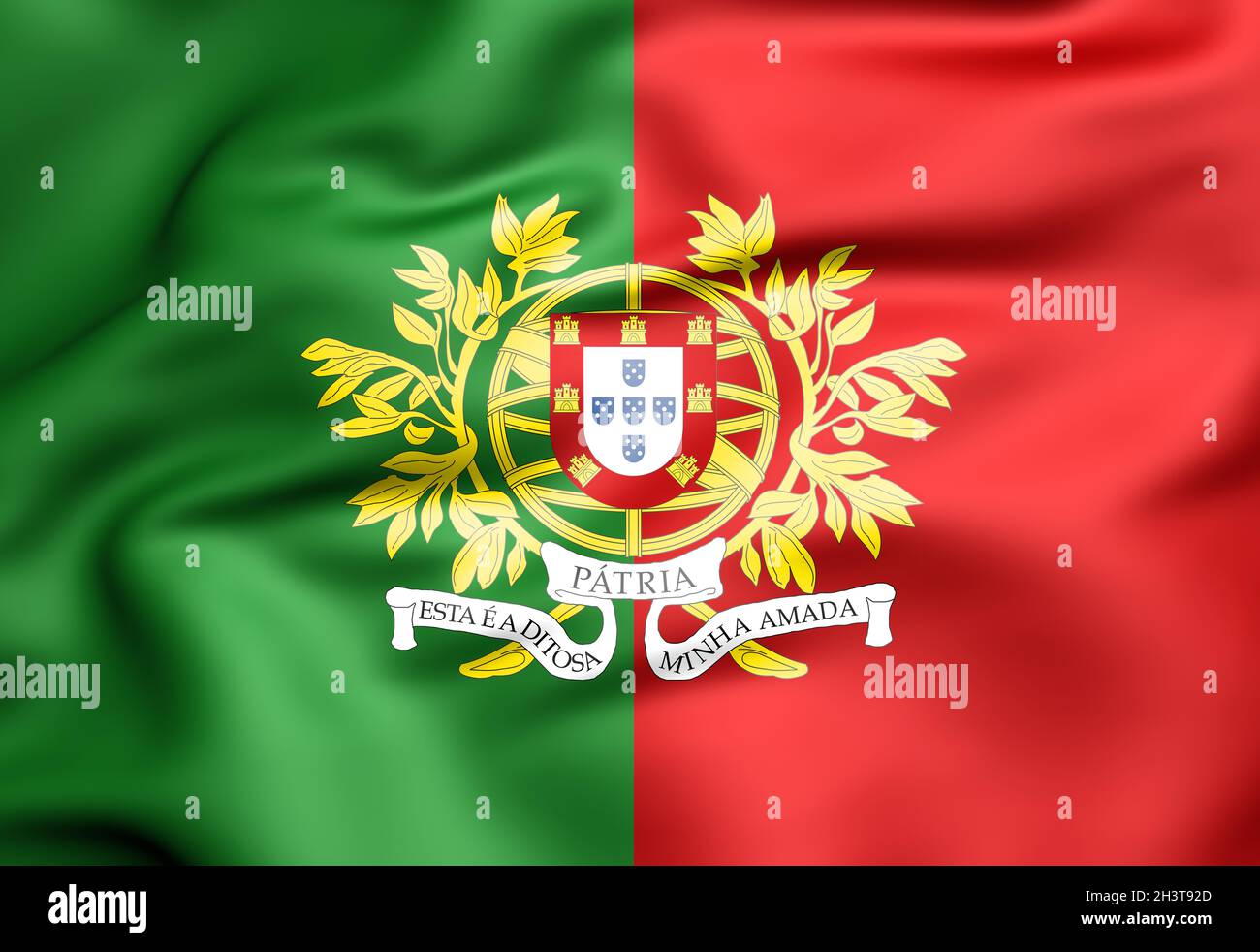 3D Military flag of Portugal. 3D Illustration Stock Photo - Alamy