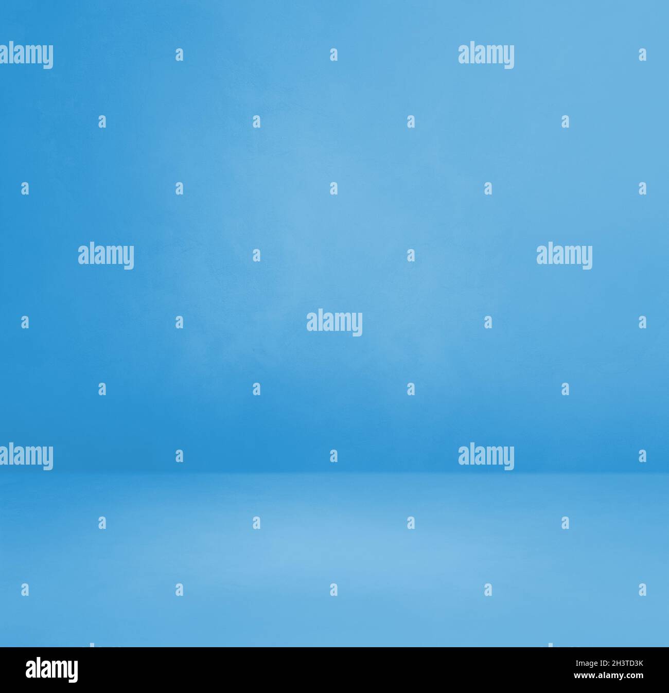 Empty blue concrete interior background Stock Photo
