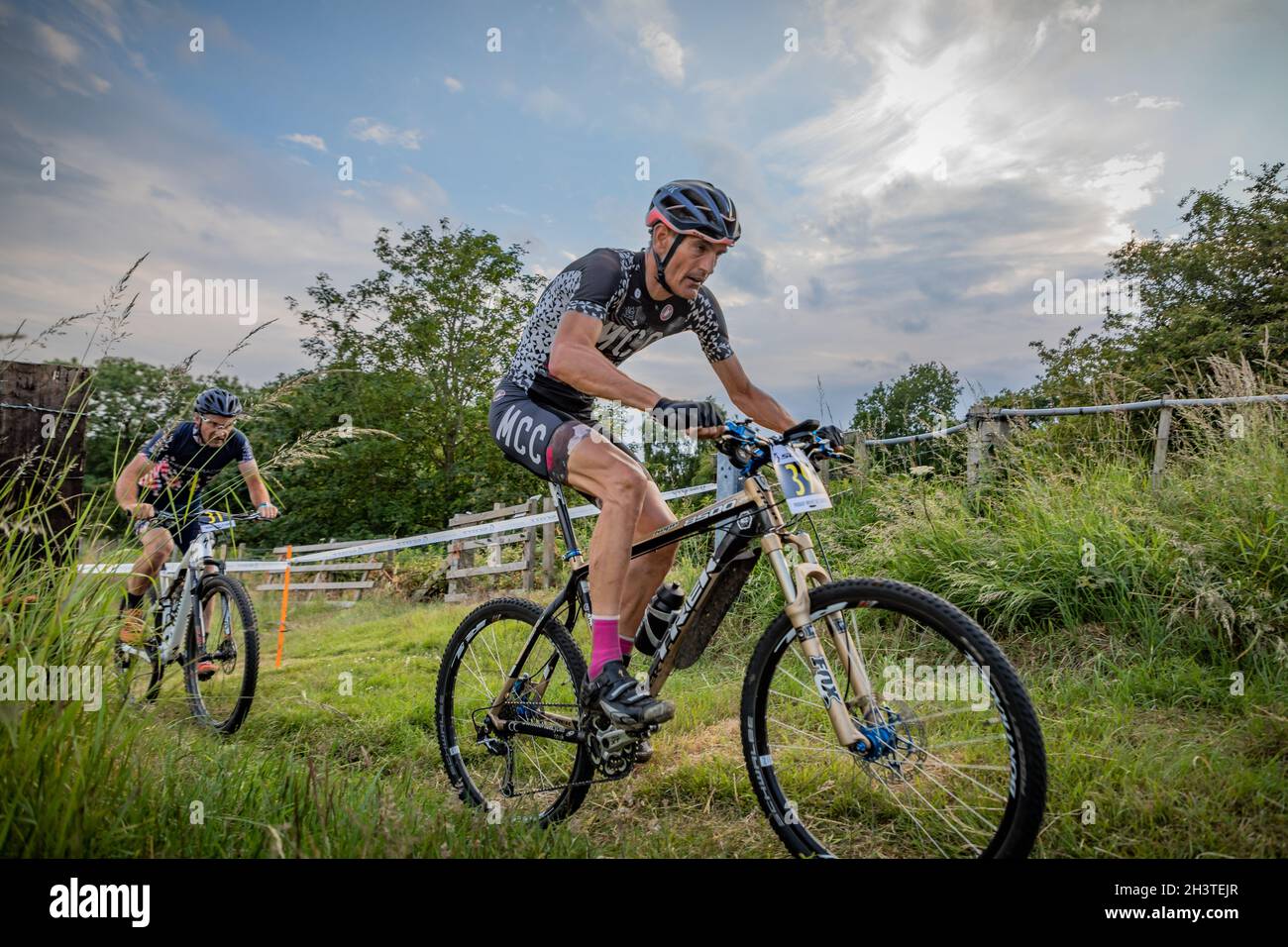 Mountain bike races, Kirkley, Ponteland, Northumberland, England, UK, GB, England, Europe Stock Photo