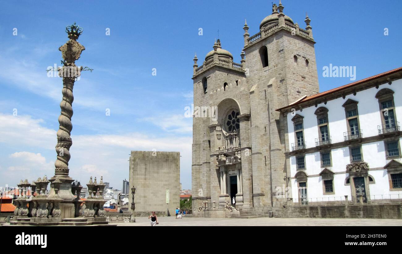 Architecture of the city of Porto in Portugal. Buildings and streets of the city. Stock Photo