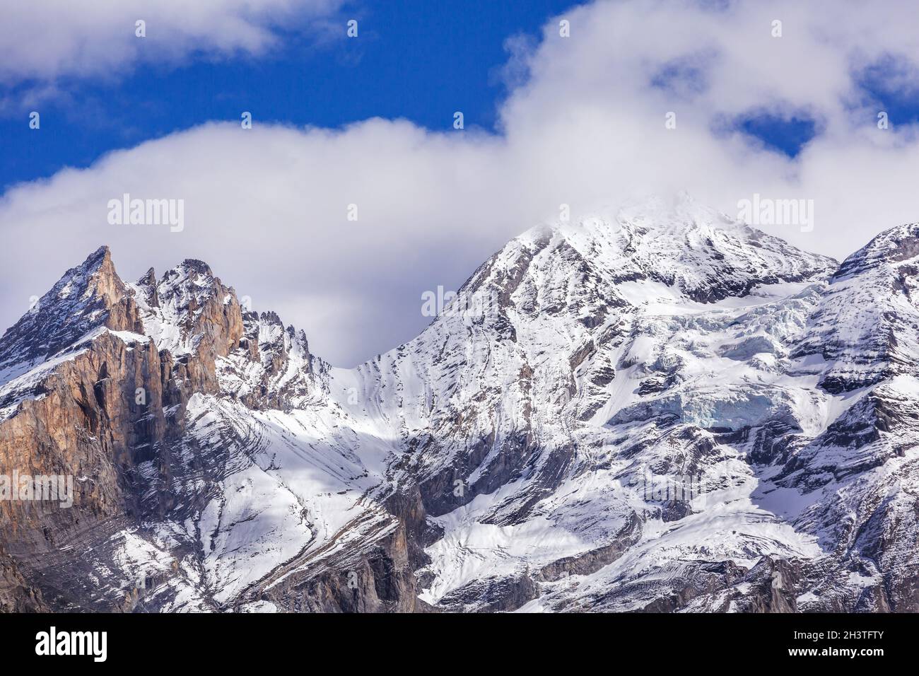 Aerial switzerland monch mountain alps hi-res stock photography and ...