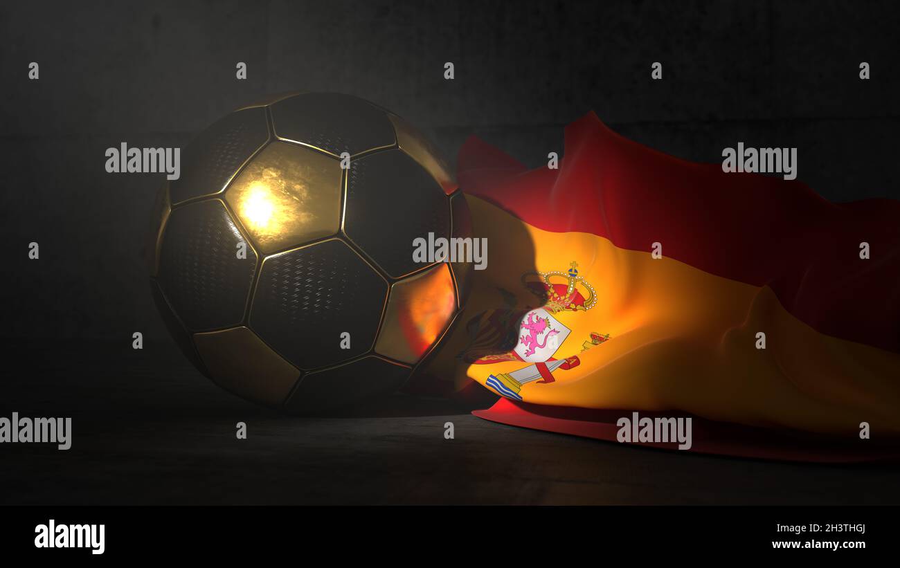 Football Spanish Flag Stock Photo - Alamy