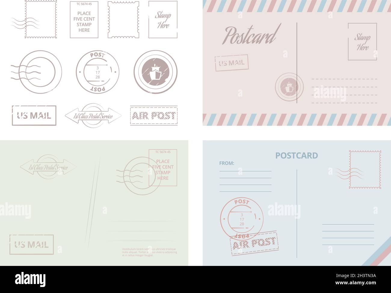 Back white airmail blank hi-res stock photography and images - Alamy