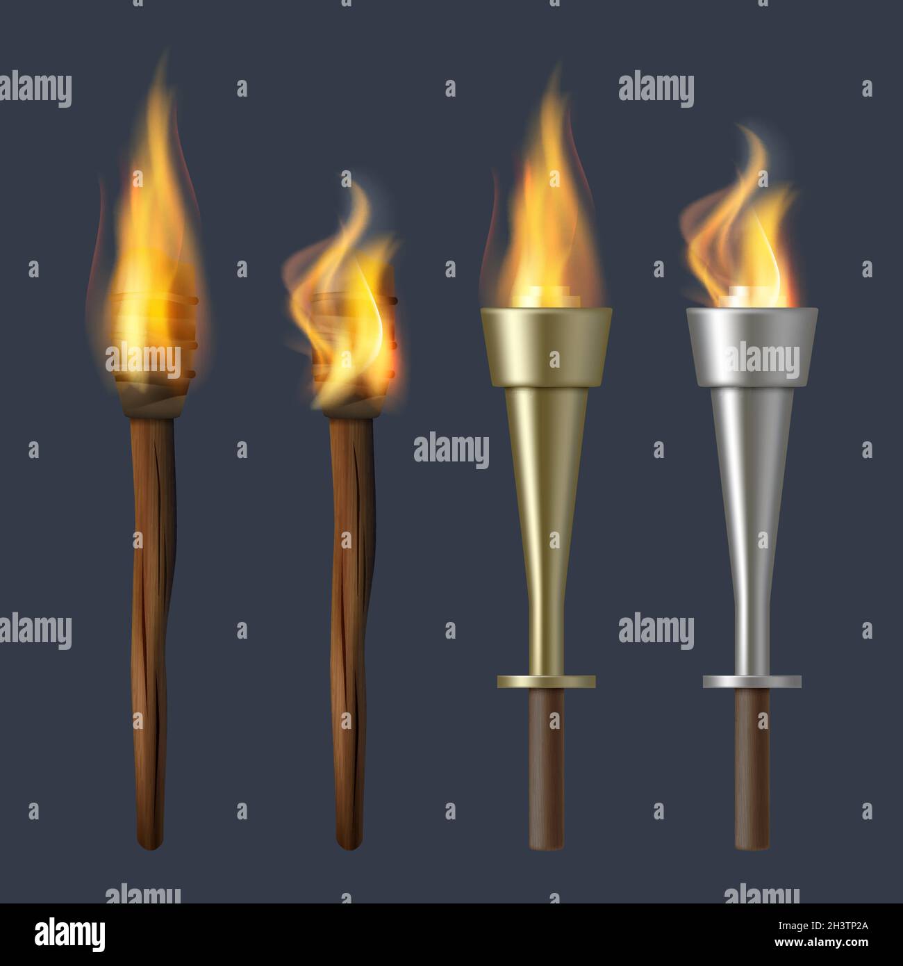 Torch Decorative Wooden Stick With Fire Ink Vector 17574343 Vector Art at  Vecteezy