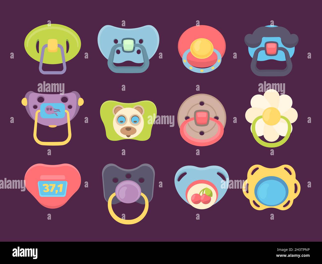 Pacifier. Accessories for newborn kids funny colored silicone pacifiers ...