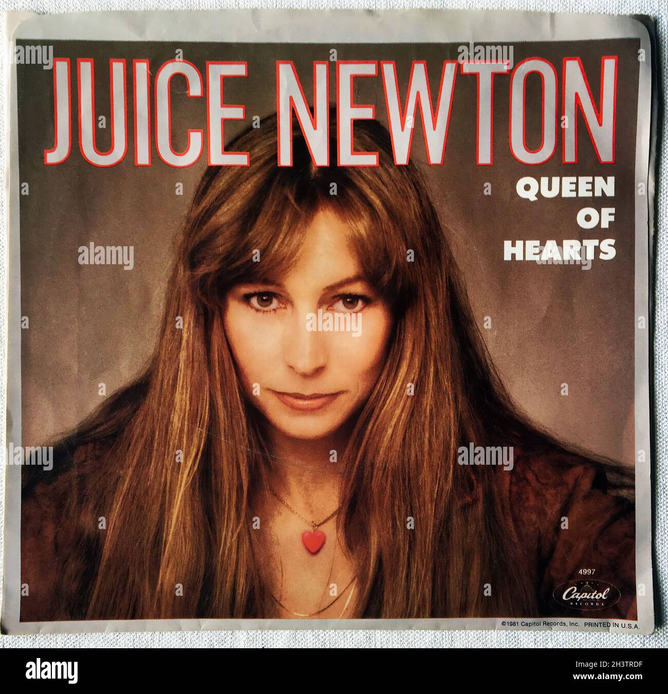 1980s 7 Inch Single Juice Newton Original Vinyl Record Stock Photo