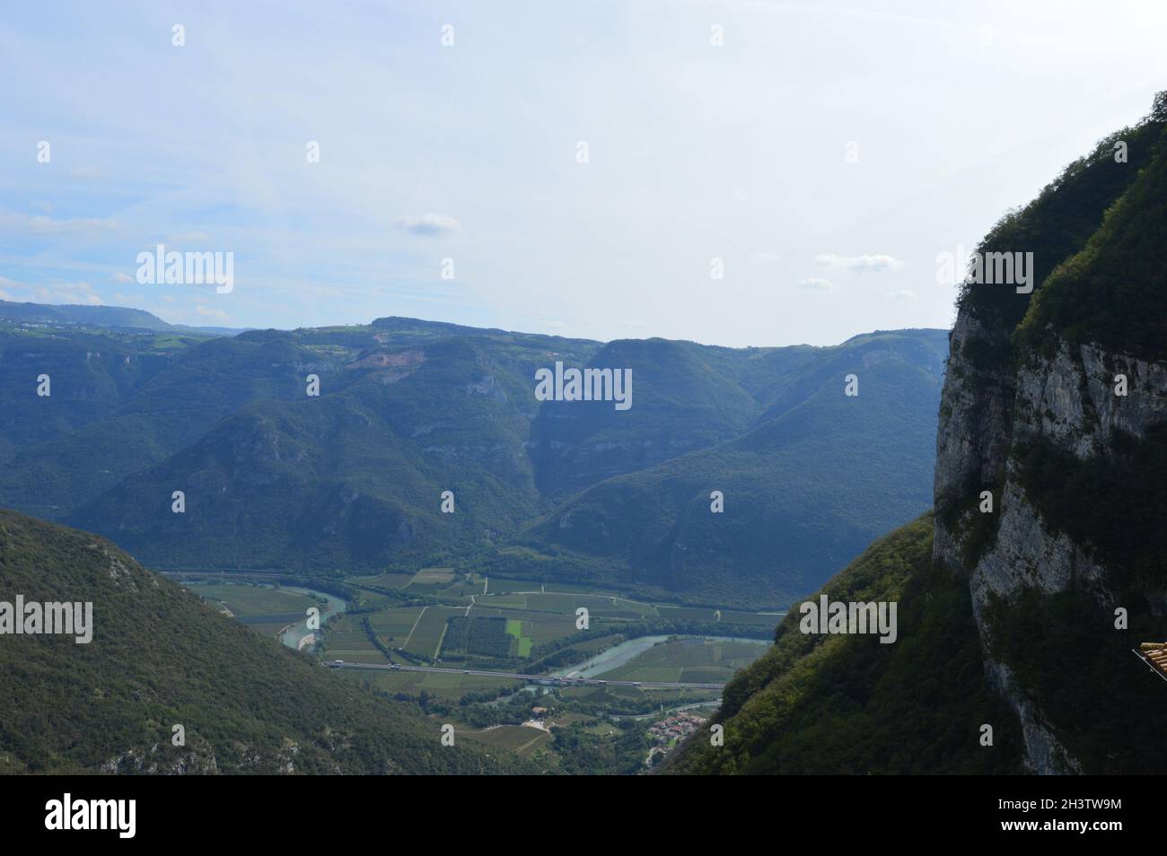 Above Adige Valley Stock Photo