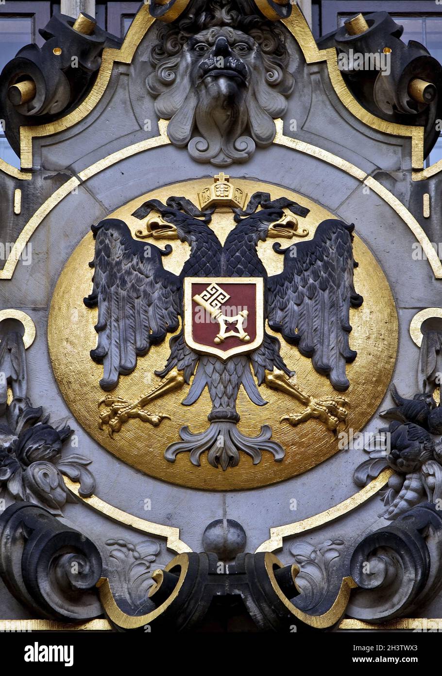 Schuetting, house of the Bremen merchants, coat of arms of the ...