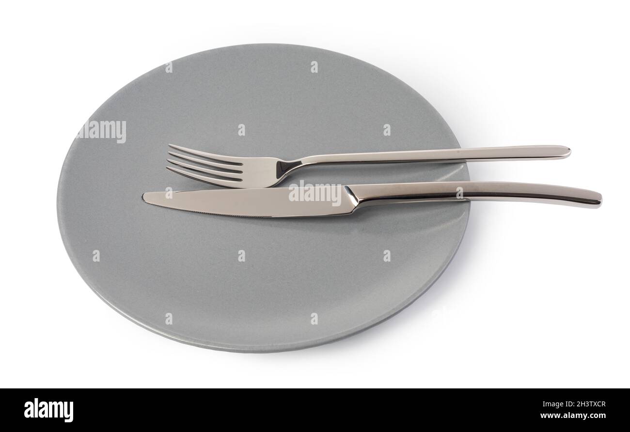 Plate and cutlery Stock Photo