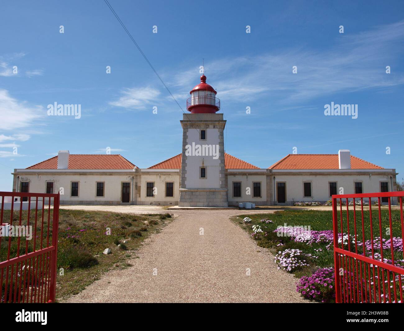 Lighthouse house at Cabo Sardao, Alentejo - Portugal Stock Photo