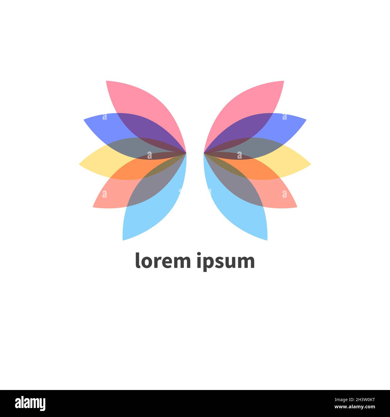 Butterfly abstract geometric logo. Insect icon. Vector illustration Stock Vector