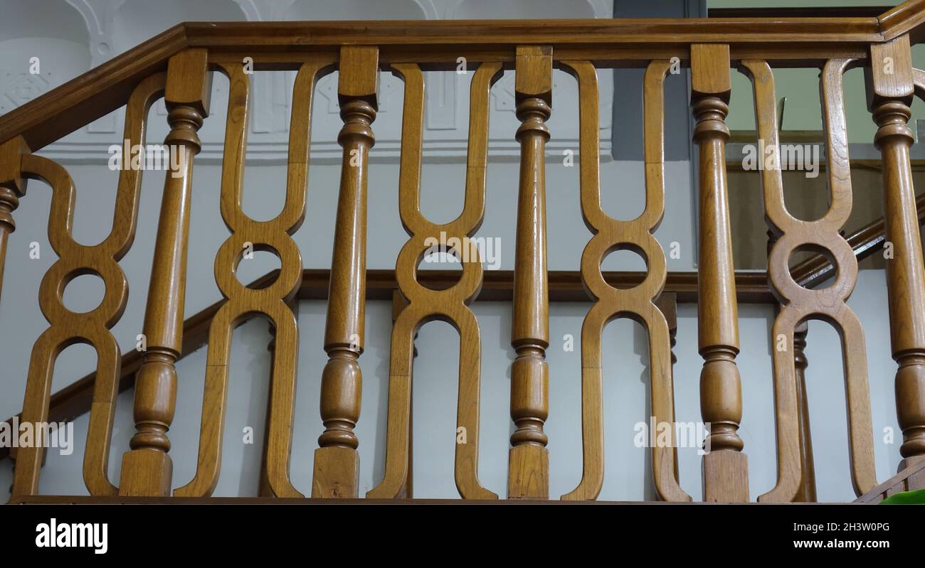 Railing inside the Grand Mosque Kuwait. Stock Photo