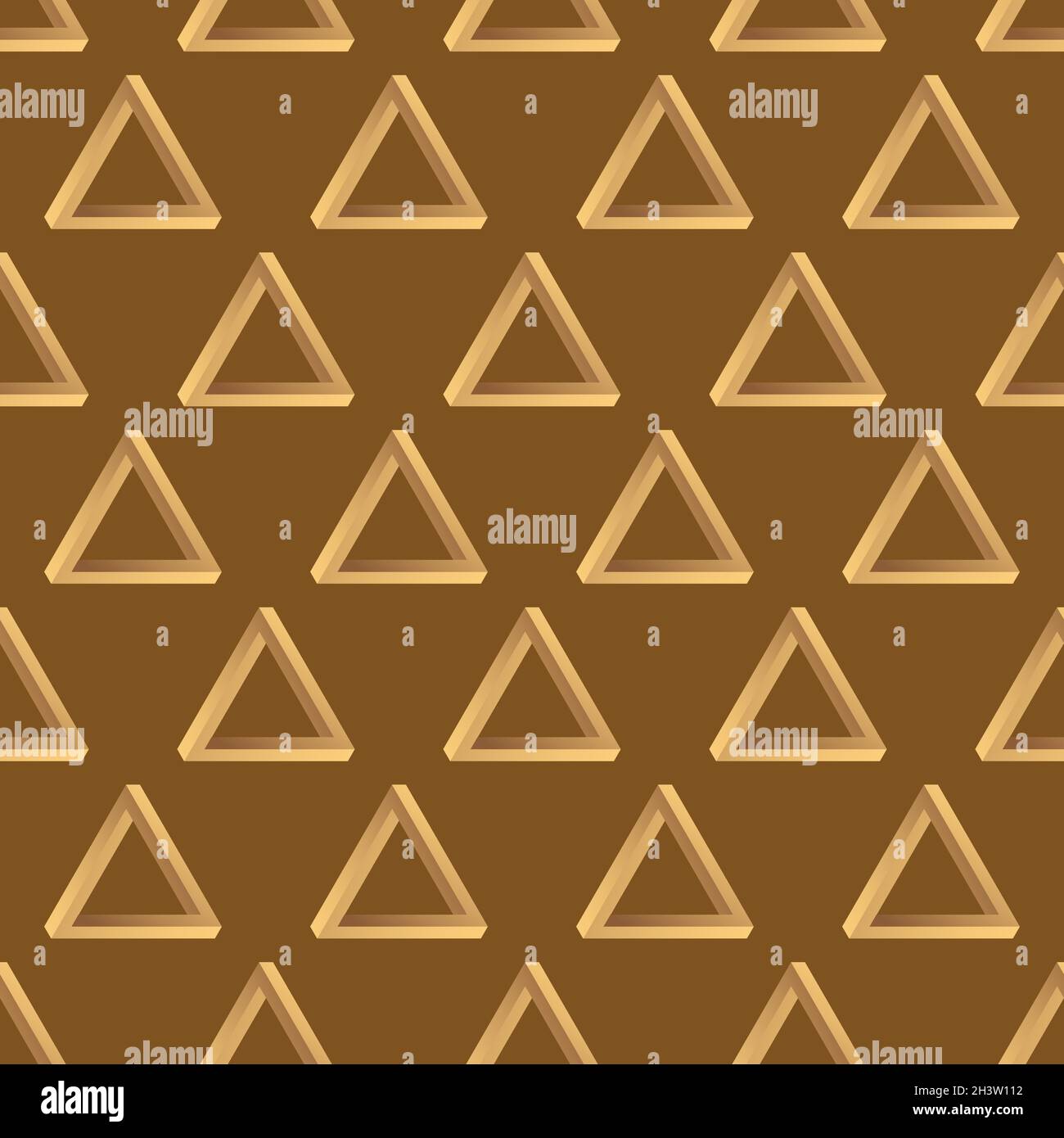 Seamless pattern with impossible triangle. Geometric background with triangular shapes. Vector illustration Stock Vector