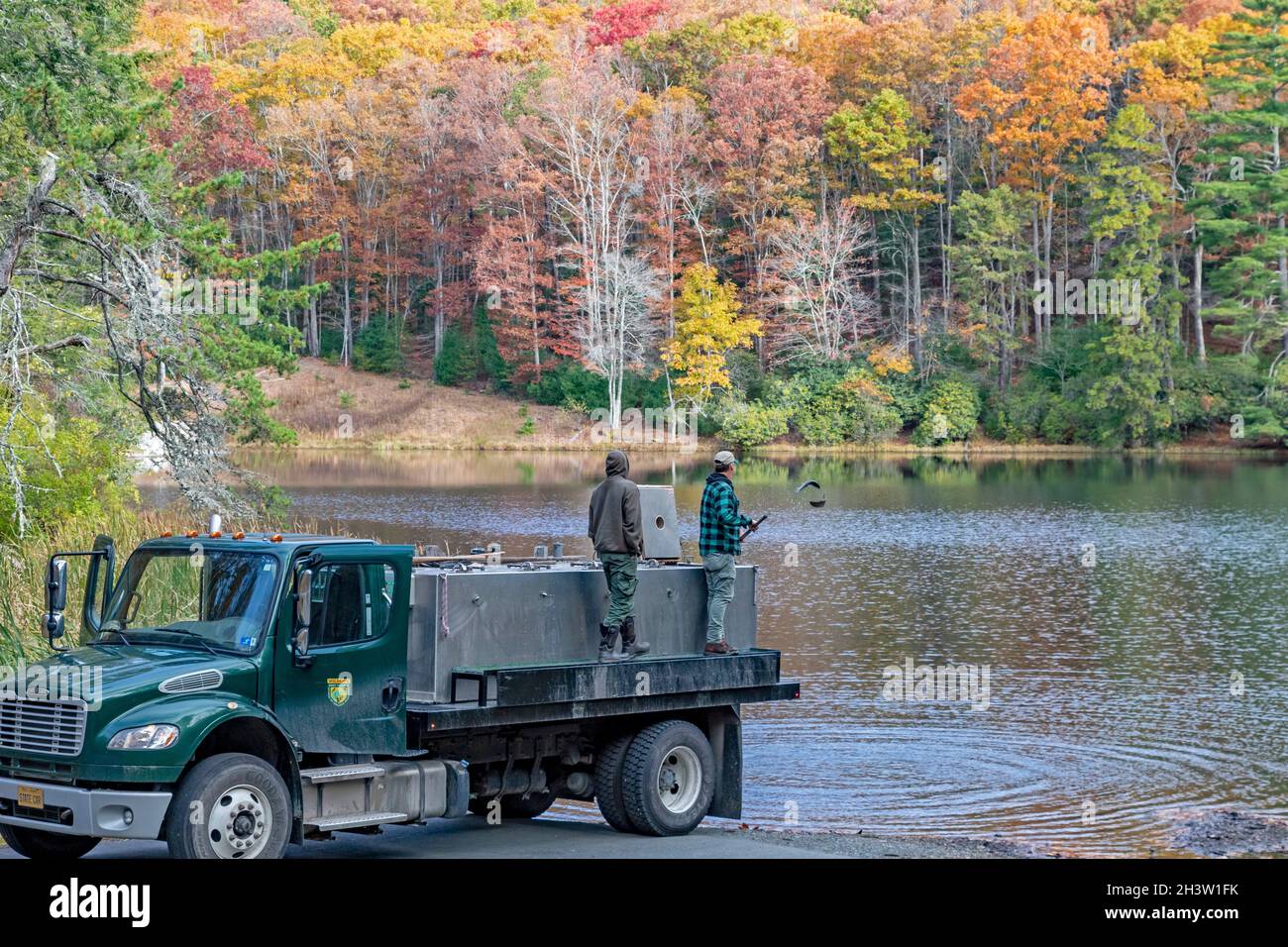 Fish stocking in lake hires stock photography and images Alamy