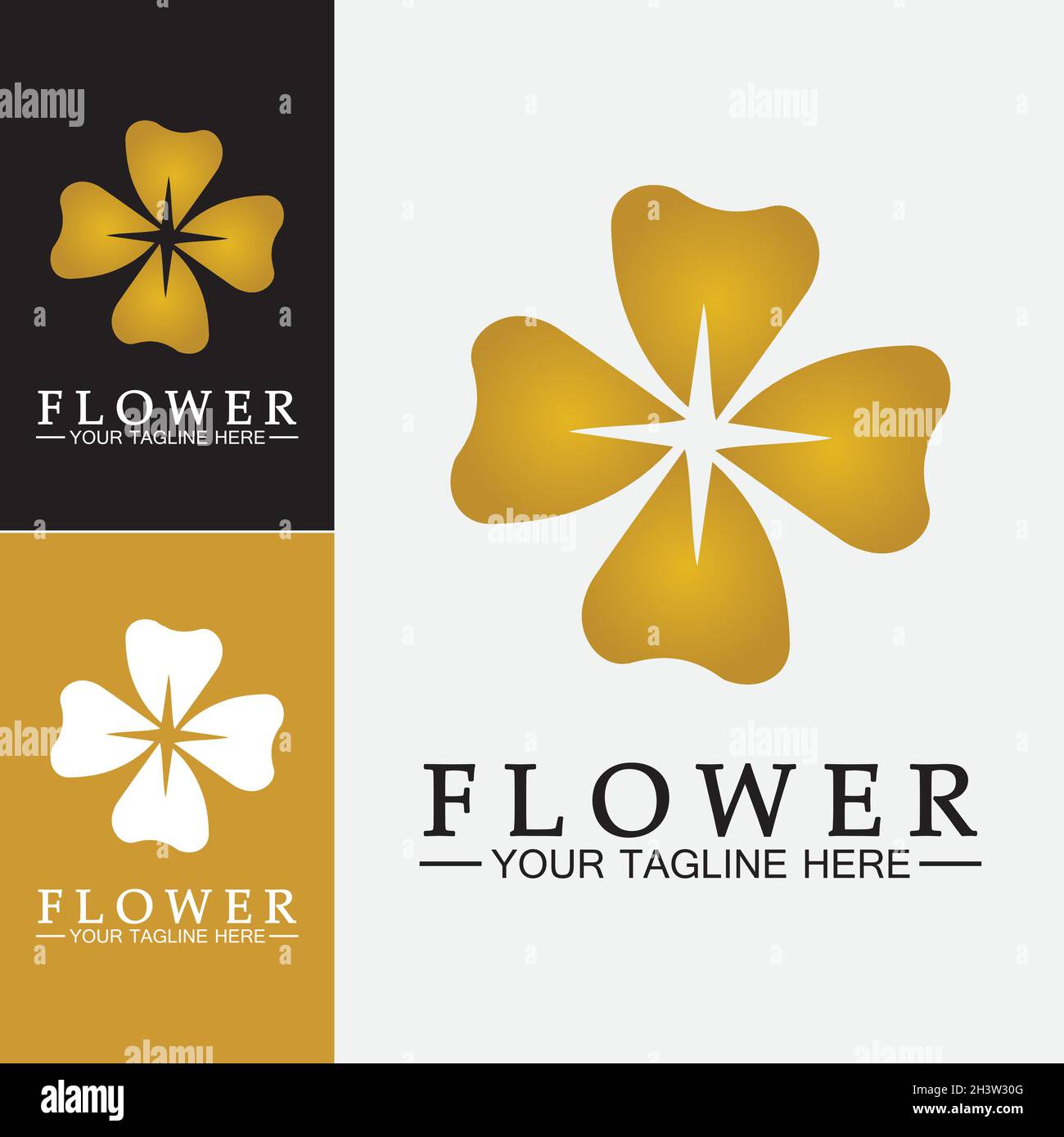 Flower logo vector illustration design template Stock Vector Image ...