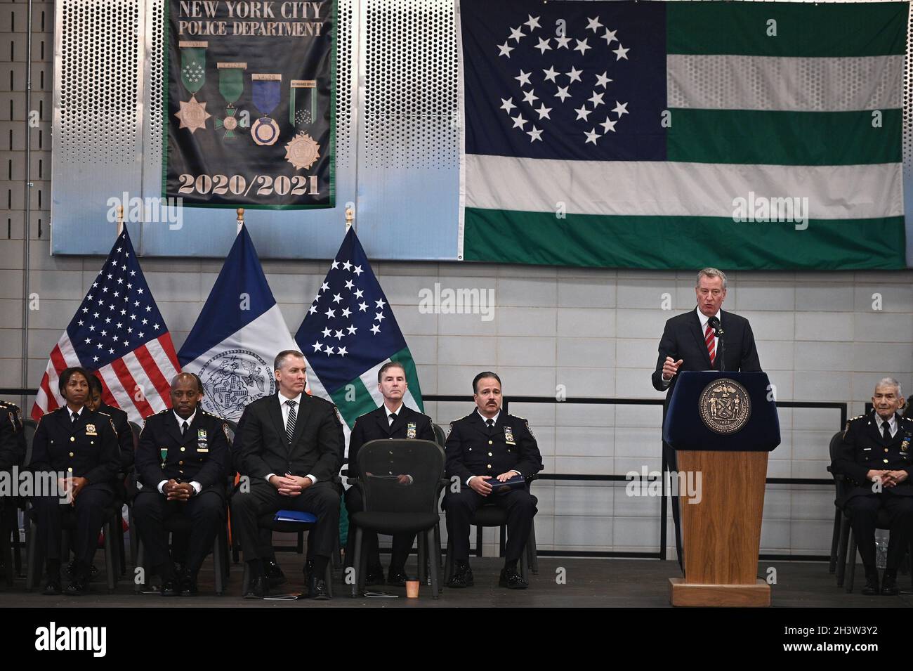 New York, USA. 29th Oct, 2021. New York City Mayor Bill de Blasio