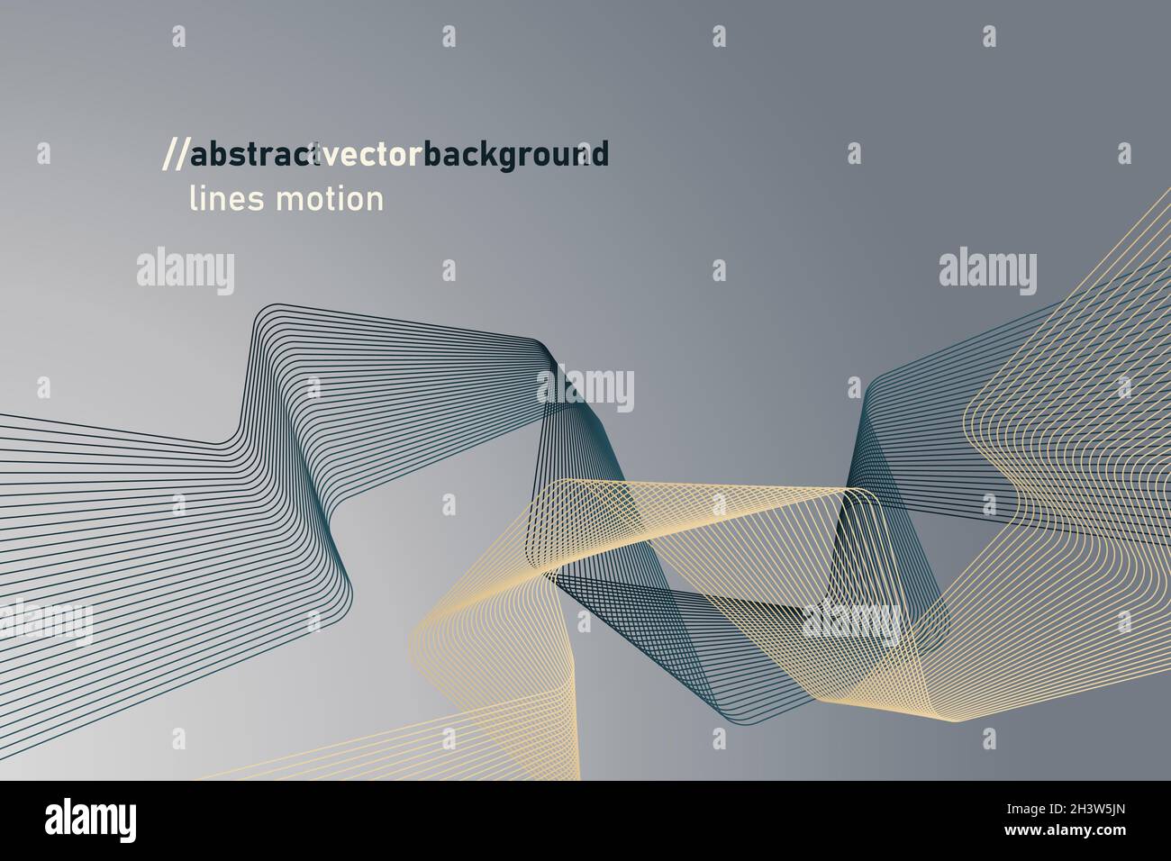 Abstract tech background with rotating lines Stock Vector