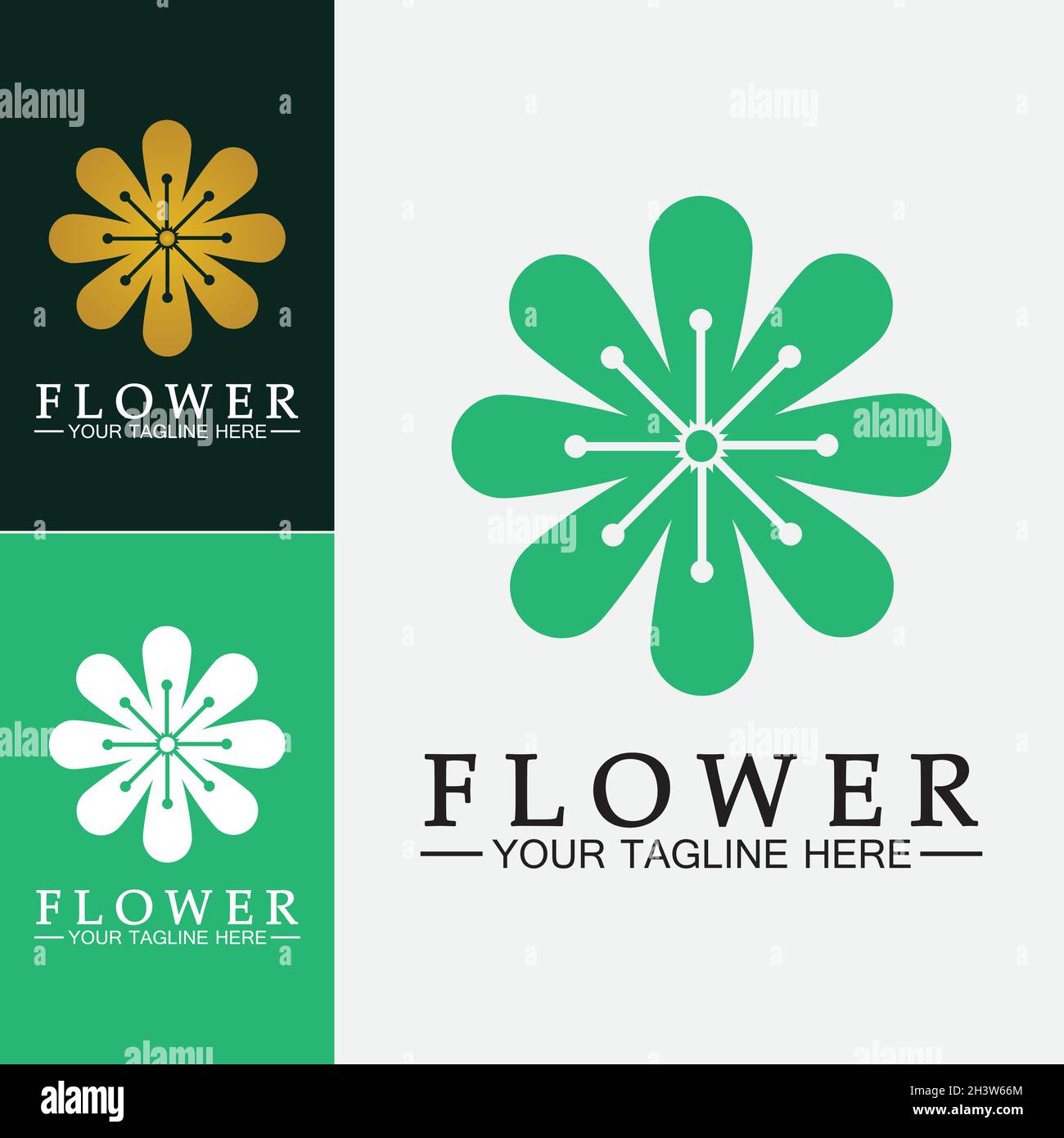 Flower logo vector illustration design template Stock Vector Image ...