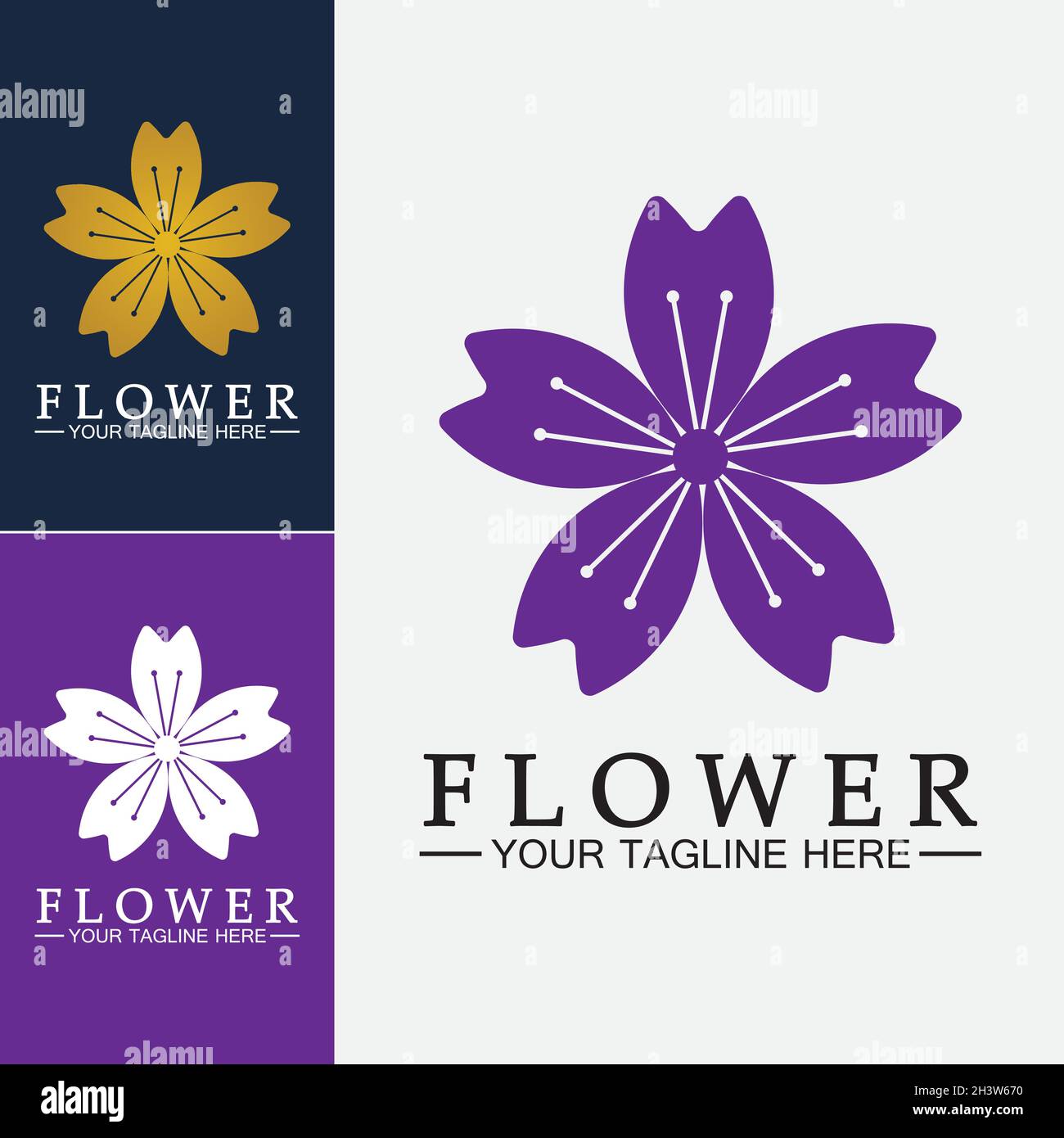 Flower logo vector illustration design template Stock Vector Image ...