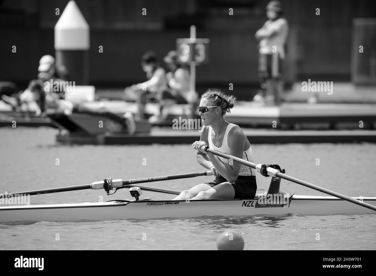 JULY 23rd, 2021 - TOKYO, JAPAN: Emma TWIGG of New Zealand wins the Rowing Women's Single Sculls Heat 6 at the Tokyo 2020 Olympic Games in 7:35.22 (Pho Stock Photo